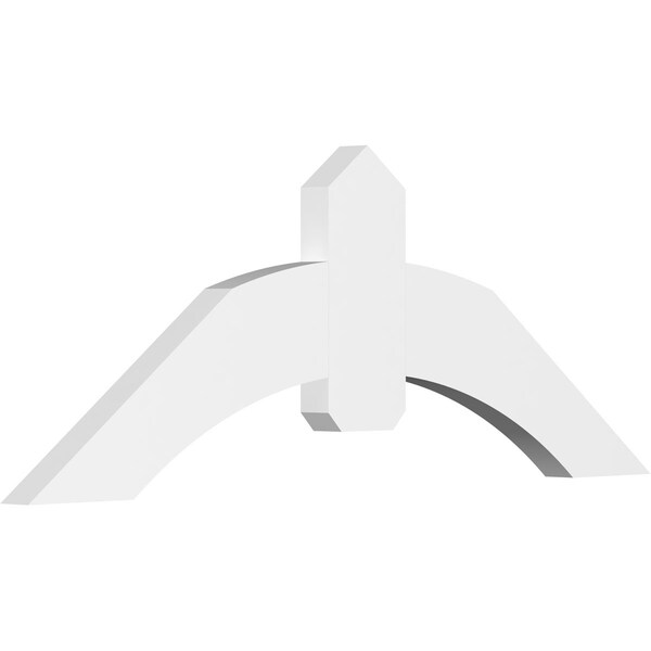 Ekena Millwork Archdale Architectural Grade PVC Gable Bracket, 48"W x 18"H x 2"D x 6"F, 9/12 Pitch GBP048X18X0206ARC00 - main